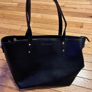 Poppy & Peonies Black Tote with Sophisticated Design